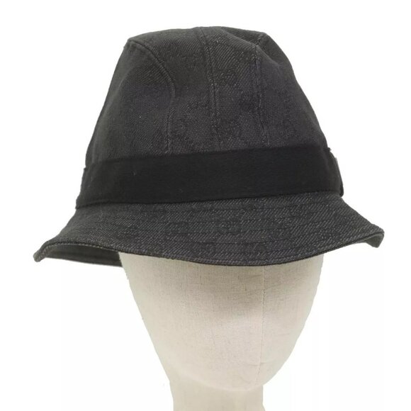 GUCCI GG Canvas Hat L Size Gray Auth - Picture 1 of 16